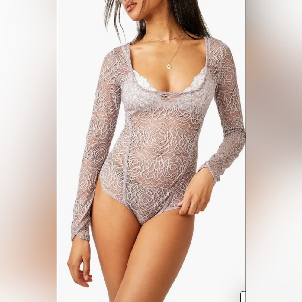 Free People In My Head Bodysuit in Thimble